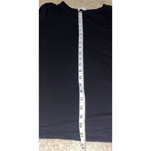 Standard James Perse (1) Small Black Slub Jersey Drape Back Long Sleeve Top - Picture 8 of 14